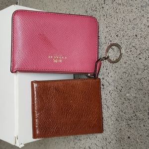 LEONARDO FLORENCE, ITALY Men Wallet w/ Coach Wristlet